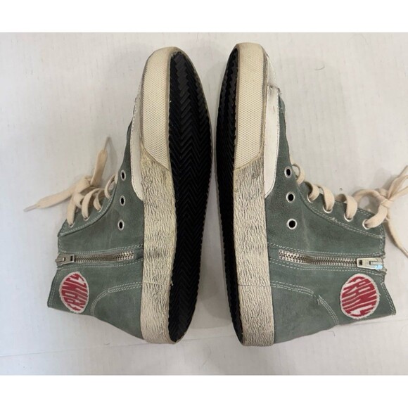 GGDB Golden Goose Francy High Top Military Green Suede Sneakers Size EU 37 US 7 - Picture 7 of 11